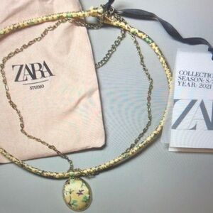 Zara Yellow Floral Pendant Necklace